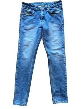 Master Key Men's Medium Wash Mid Rise Button 5-Pocket Jeans 32x29
